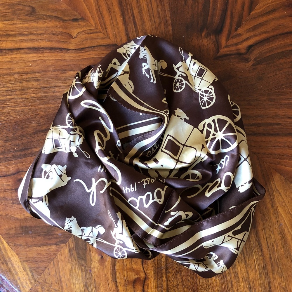 Coach silk scarf, NWOT